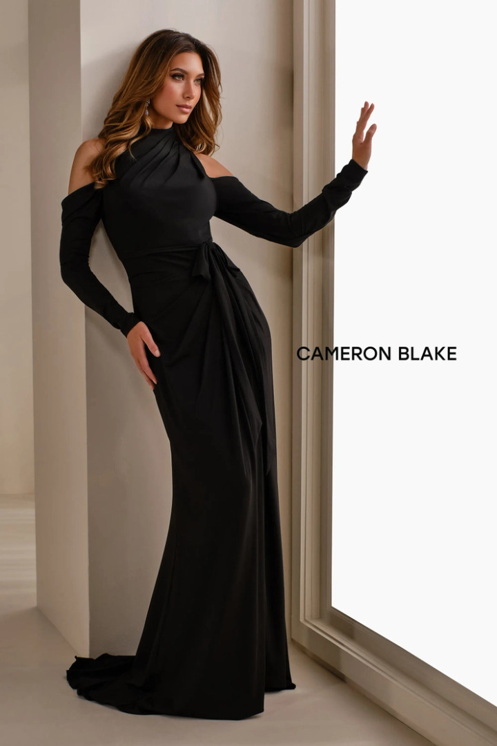Cameron Blake by Mon Cheri CB912 Jersey High Neckline Dress