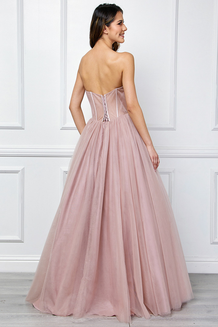 Amelia Couture 6202 Illusion Sweetheart Neck Strapless Dress