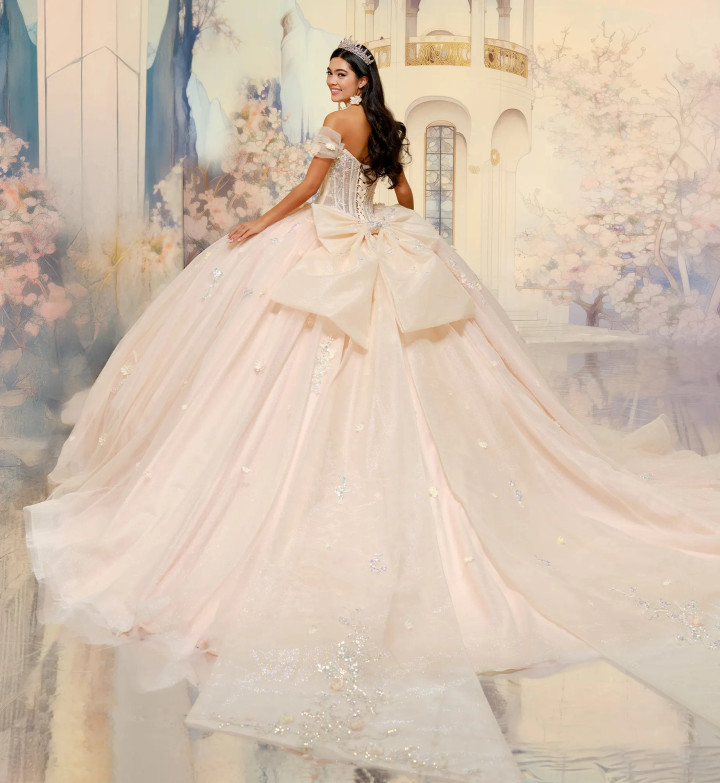 Princesa by Ariana Vara PR30202 Tulle Beading Long Ball Gown