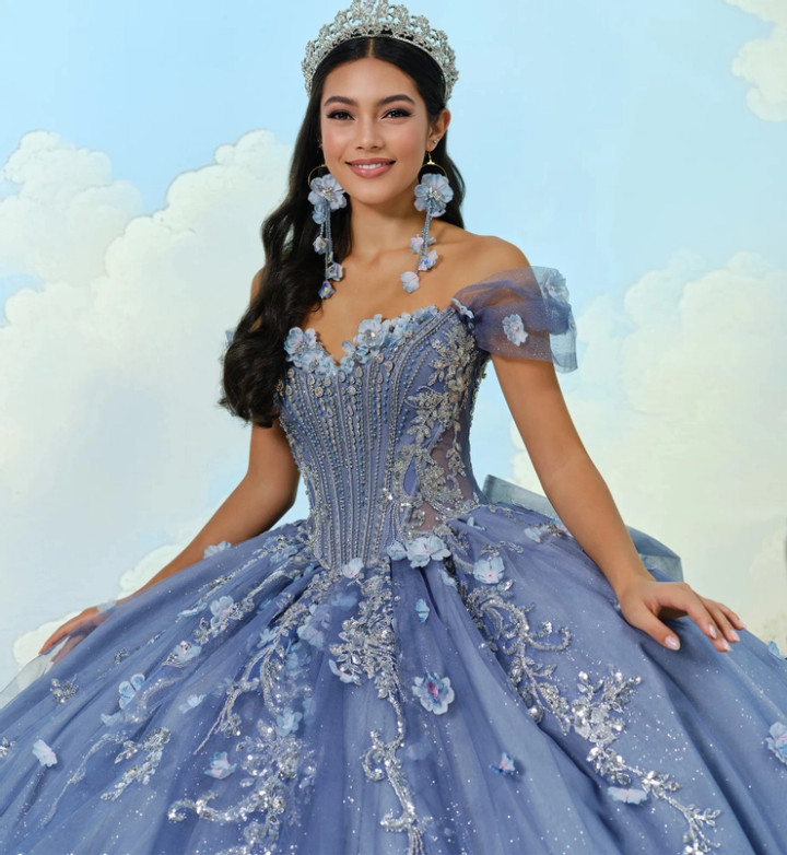 Princesa by Ariana Vara PR30202 Tulle Beading Long Ball Gown