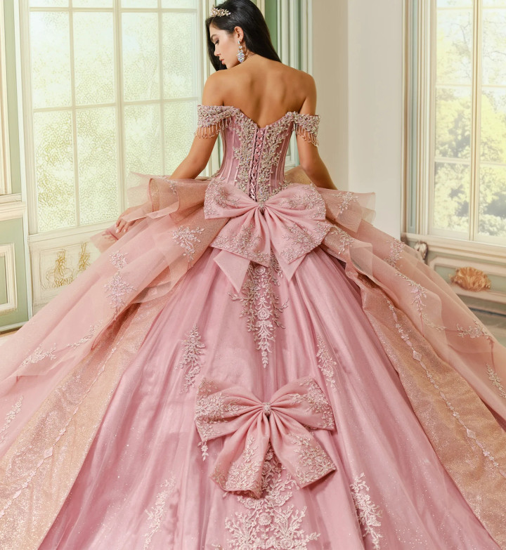 Princesa by Ariana Vara PR30203 Glitter Tulle Long Ball Gown