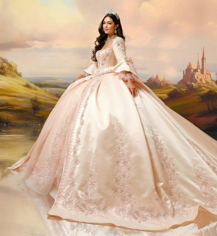 Princesa by Ariana Vara PR30210 Lace Glitter Tulle Ball Gown