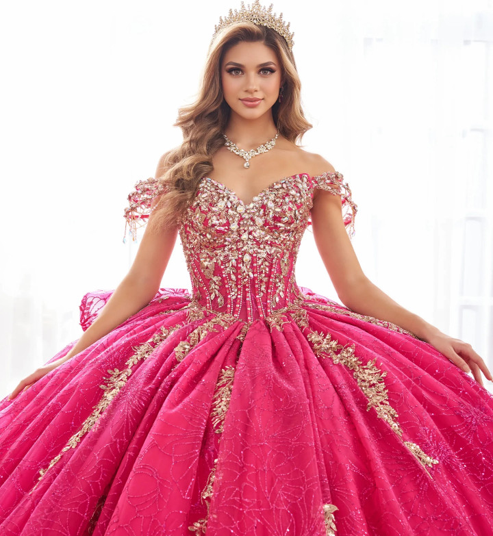 Princesa by Ariana Vara PR30191 Cracked Ice Sequin Ball Gown