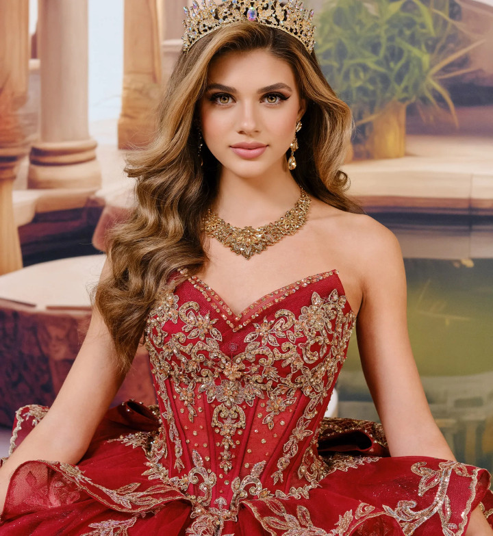 Princesa by Ariana Vara PR30193 Glitter Tulle Lace Ball Gown