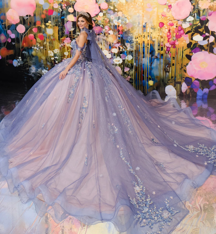 Princesa by Ariana Vara PR30194 Bead Glitter Tulle Ball Gown