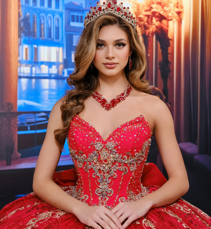 Princesa by Ariana Vara PR70104 Tulle Cracked Ice Ball Gown