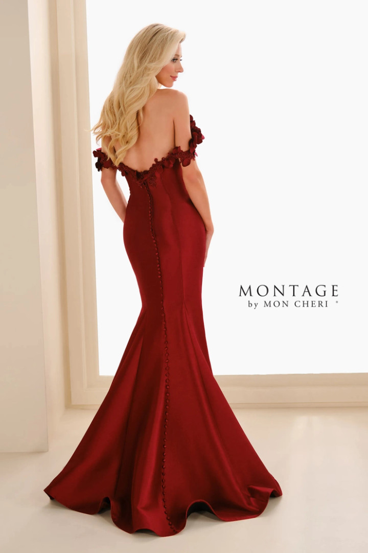 Montage by Mon Cheri M3101 Mikado Off-Shoulder Long Dress
