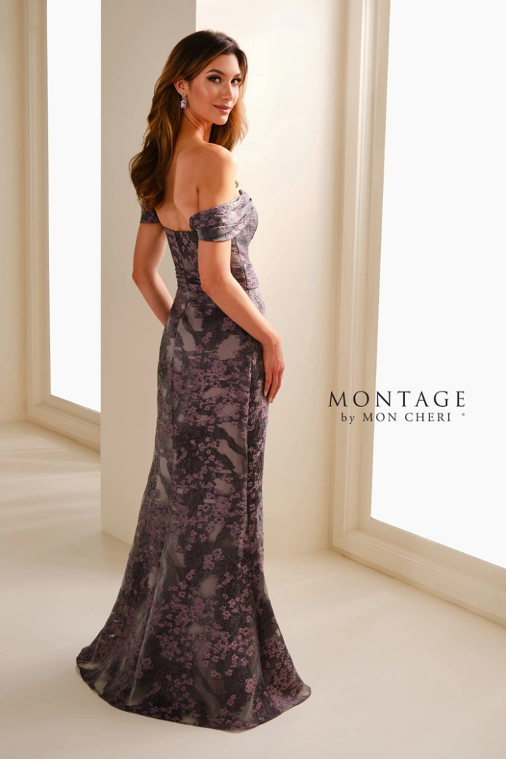 Montage by Mon Cheri M3103 Brocade Sweetheart Neck Dress