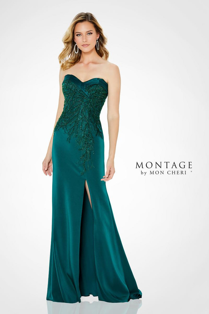 Montage by Mon Cheri 122909 Stretch Crepe Strapless Dress