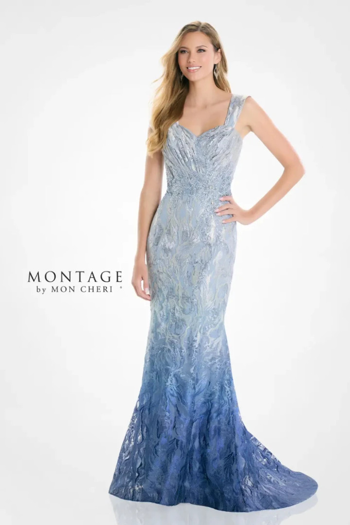 Montage by Mon Cheri M523 Embroidered Lace Sleeveless Dress