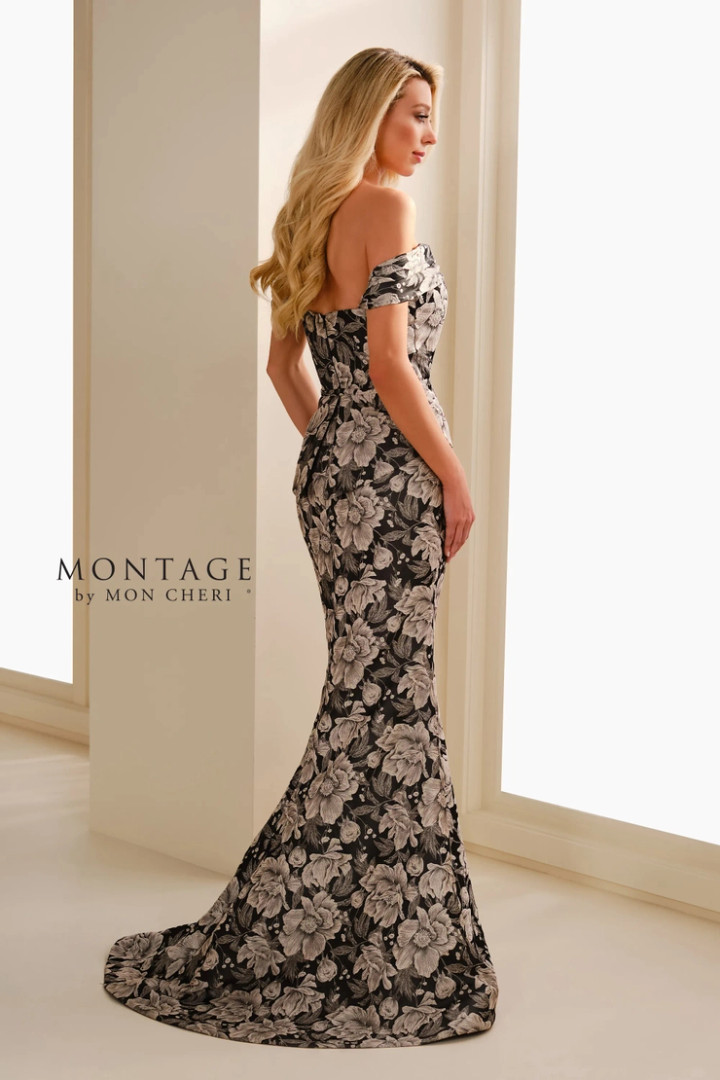 Montage by Mon Cheri M3106BRCD Brocade Sweetheart Neck Dress
