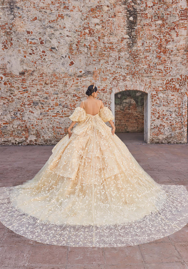 Morilee 89537 Glitter Peplum Vizcaya Quinceanera Ball Gown