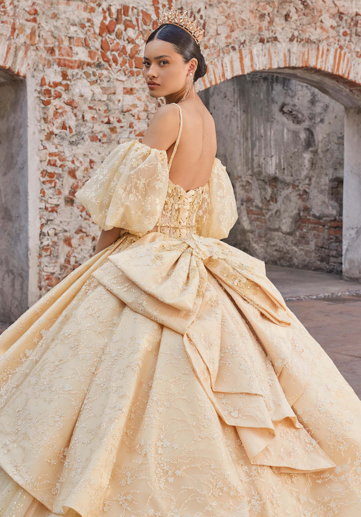 Morilee 89537 Glitter Peplum Vizcaya Quinceanera Ball Gown