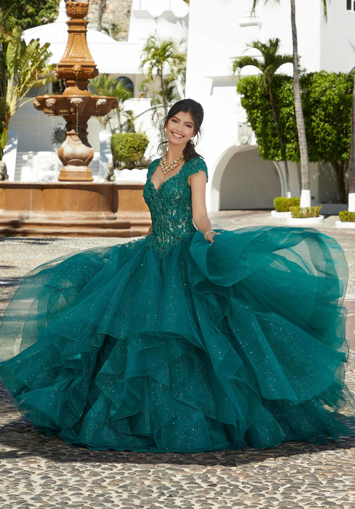 Morilee 60161 Tulle V-neck Valencia Quinceanera Ball Gown