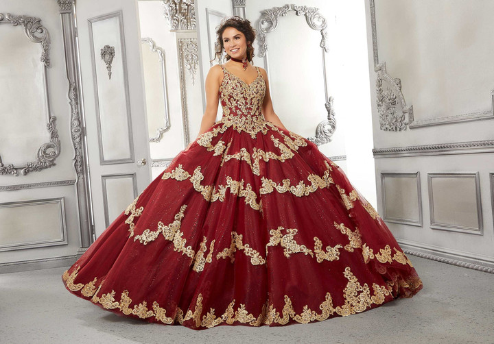 Morilee 89324 Tulle V-neck Vizcaya Quinceanera Ball Gown