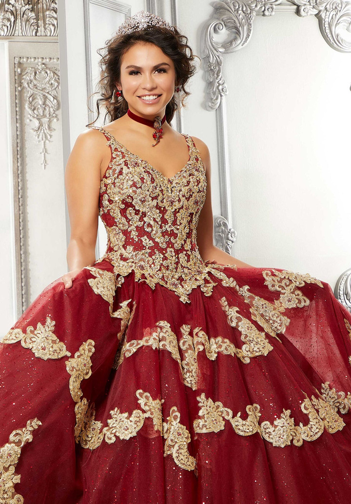 Morilee 89324 Tulle V-neck Vizcaya Quinceanera Ball Gown