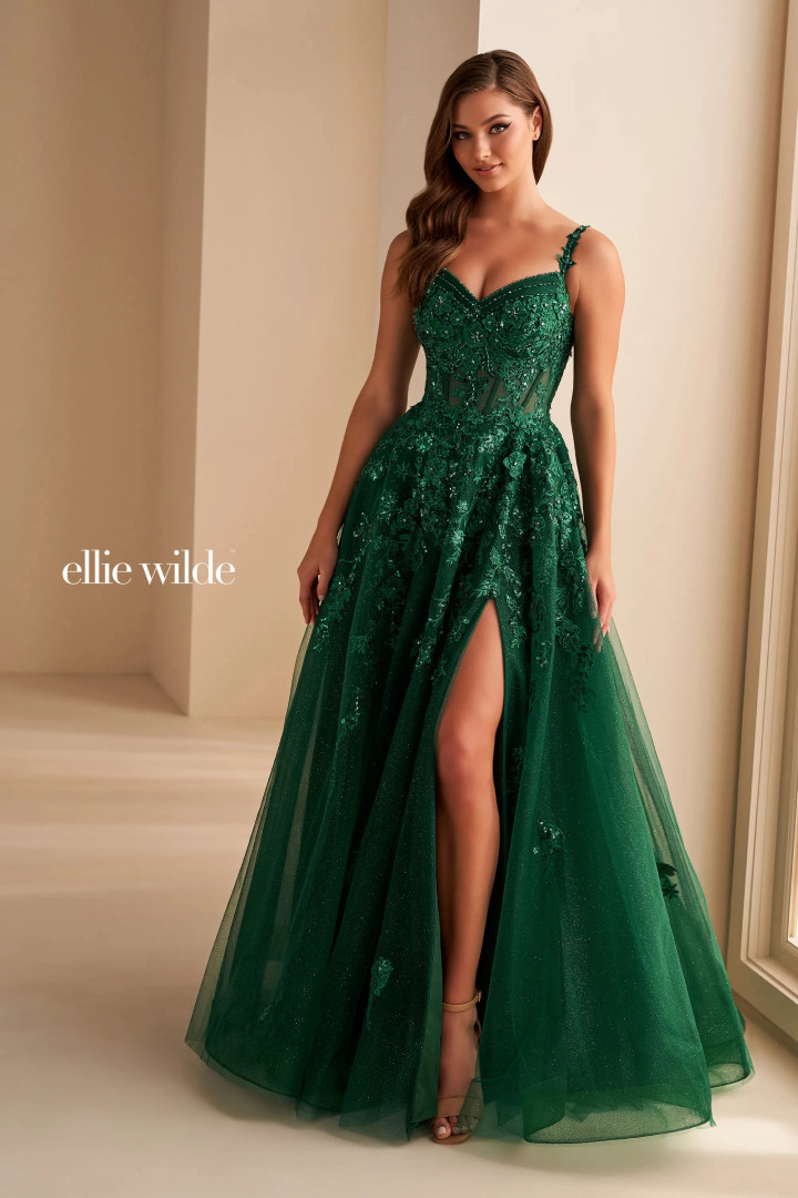 Ellie Wilde by Mon Cheri EW36204 Glitter Tulle Sequin Dress