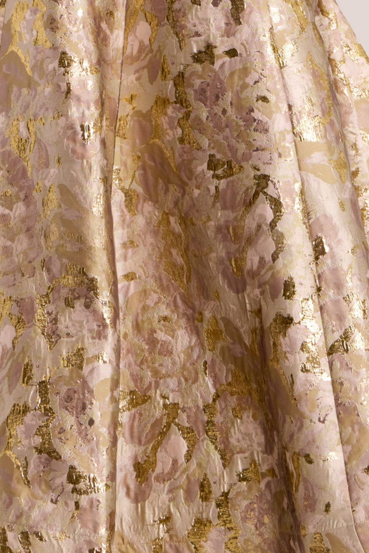 Jovani 41131 Metallic Brocade Strapless Mermaid Long Gown