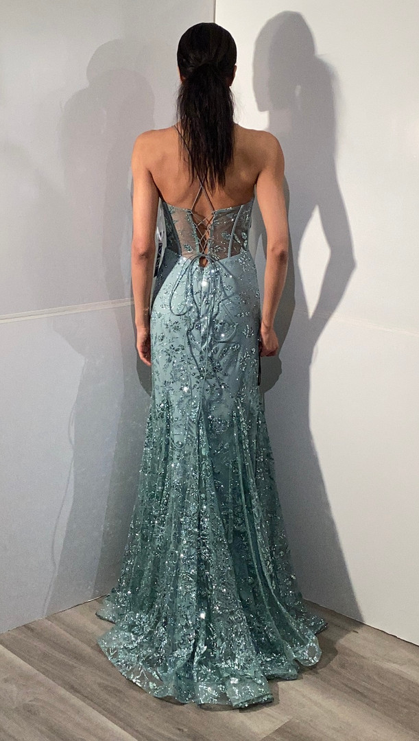 Jovani 45759 Sweetheart Neck Spaghetti Straps Long Dress