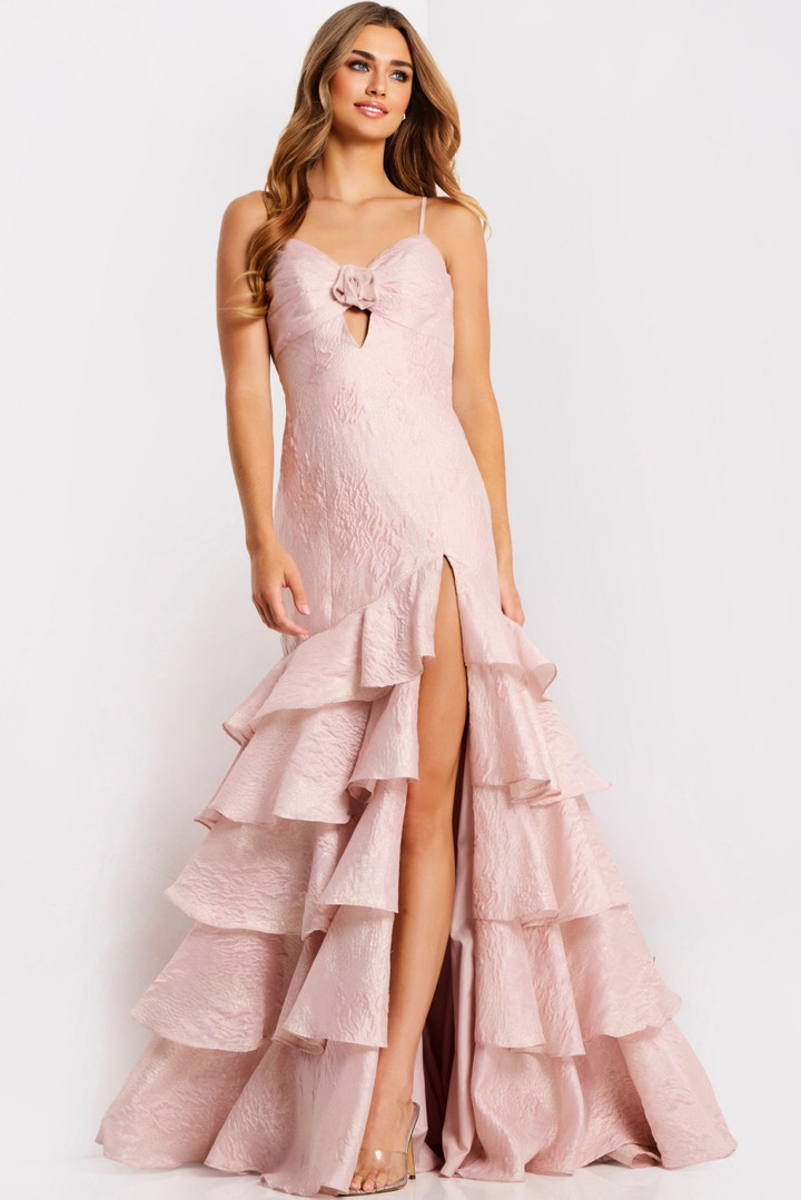 Jovani 47329 Ruffles Spaghetti Straps Sleeveless Prom Dress