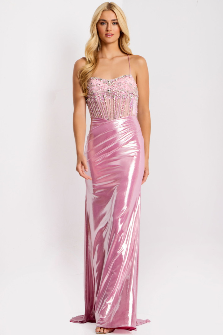 Jovani 47325 Beaded Spaghetti Straps Sleeveless Prom Dress