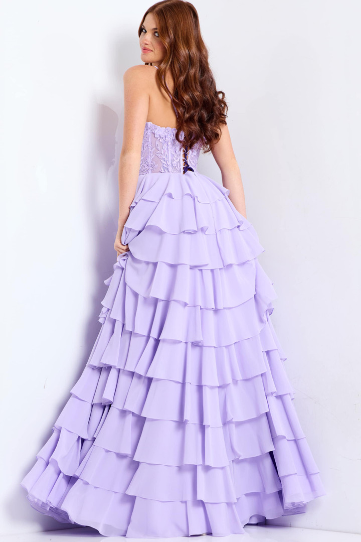 Jovani 44543 Ruffles Spaghetti Straps Sleeveless Prom Dress