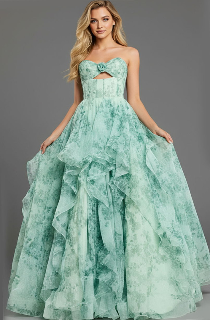 Jovani 49777 Sweetheart Neck Keyhole Strapless Prom Dress