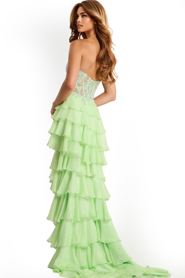 Jovani 47422 Layered Ruffle Sweetheart Neck Strapless Dress
