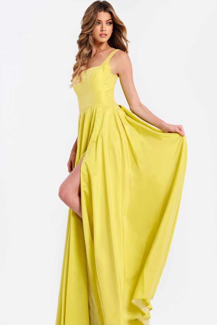 Jovani 47496 Square Neckline Sleeveless Long Prom Dress