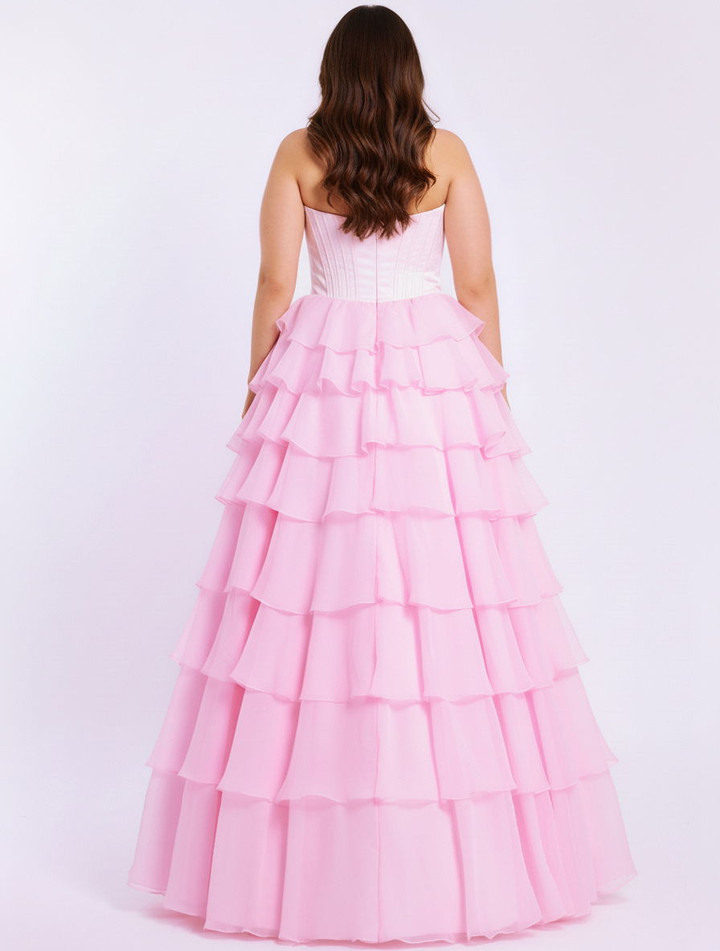 Jovani 47762 Layered Ruffle Sweetheart Neck Strapless Dress