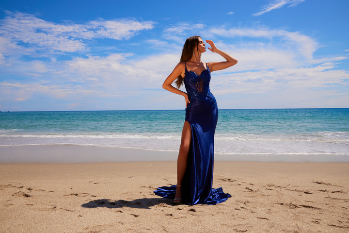 Nox Anabel E1488 Stretch Satin Sweetheart Neck Prom Dress