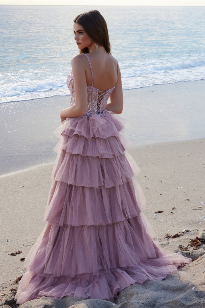 Nox Anabel Y1544 Sequin Embellished Sweetheart Neck Dress
