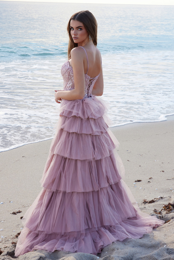 Nox Anabel Y1544 Sequin Embellished Sweetheart Neck Dress