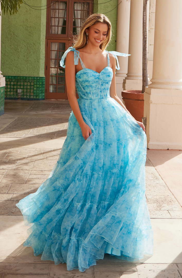 Nox Anabel T1501 Chiffon Sweetheart Neck A-line Prom Dress