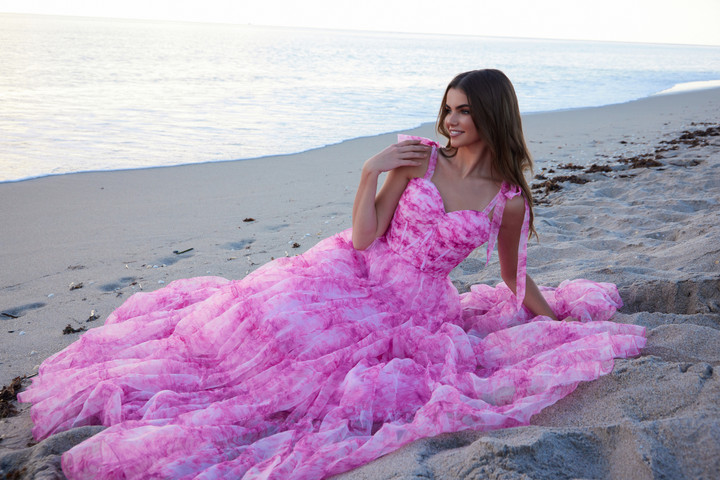 Nox Anabel T1501 Chiffon Sweetheart Neck A-line Prom Dress