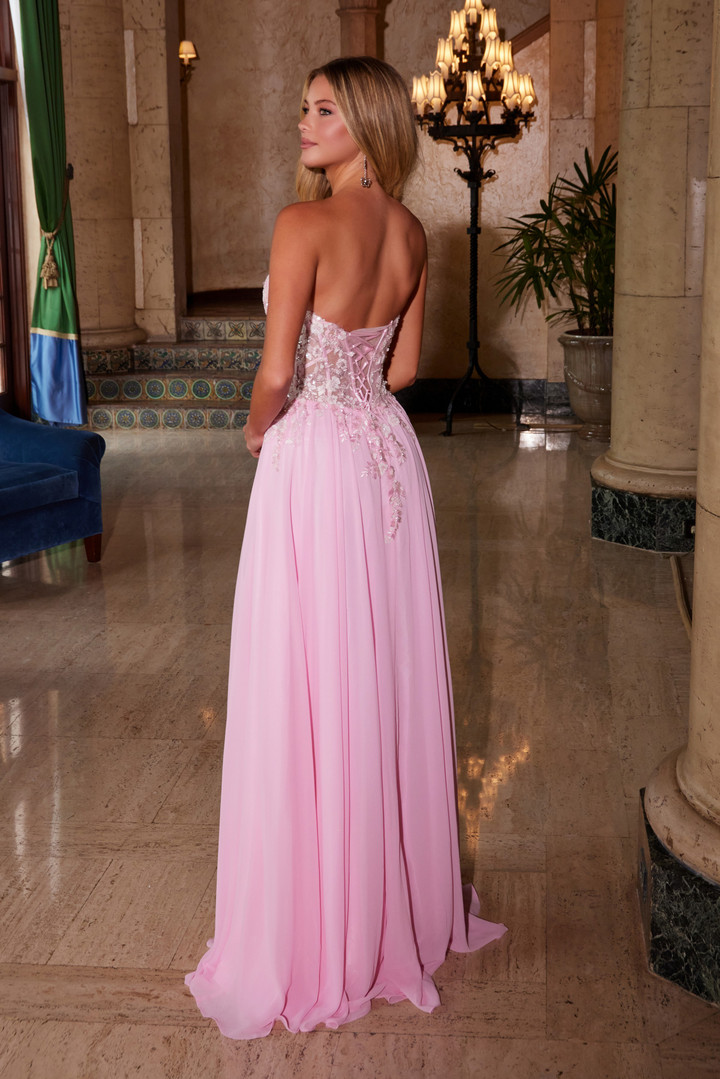 Nox Anabel C1617 Chiffon Sweetheart Neck Strapless Dress