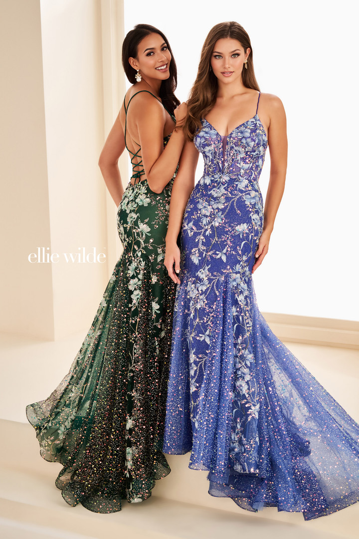 Ellie Wilde by Mon Cheri EW37021 Sequin Glitter Tulle Gown