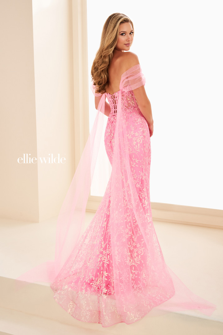 Ellie Wilde by Mon Cheri EW37030 Lace Off-Shoulder Dress