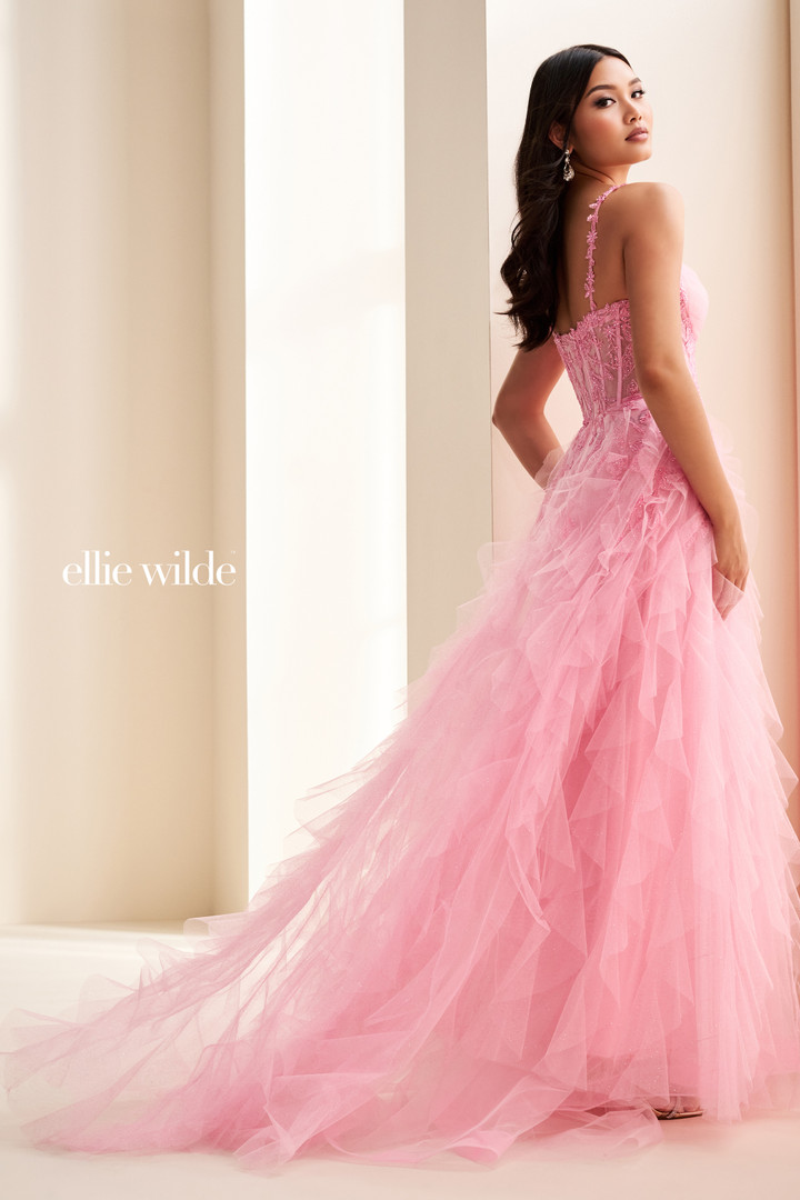 Ellie Wilde by Mon Cheri EW37031 Glitter Tulle Ball Gown Ellie Wilde by Mon Cheri EW37031 Glitter Tulle Ball Gown