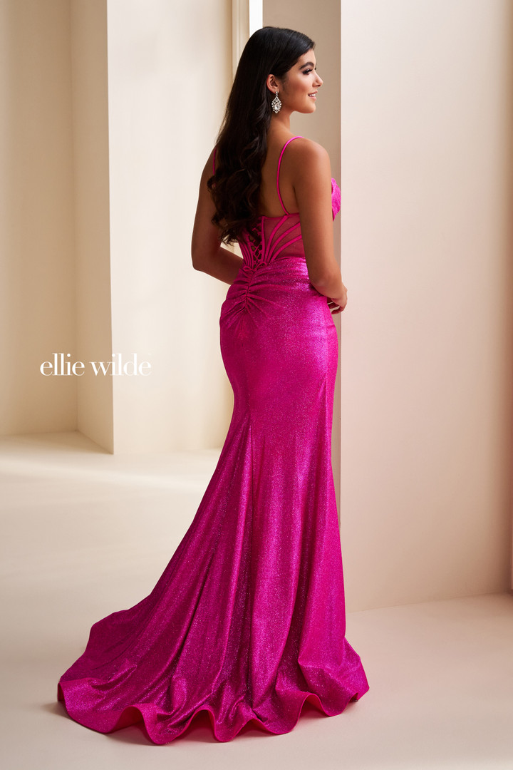 Ellie Wilde by Mon Cheri EW37075 Glitter Sleeveless Dress Ellie Wilde by Mon Cheri EW37075 Glitter Sleeveless Dress