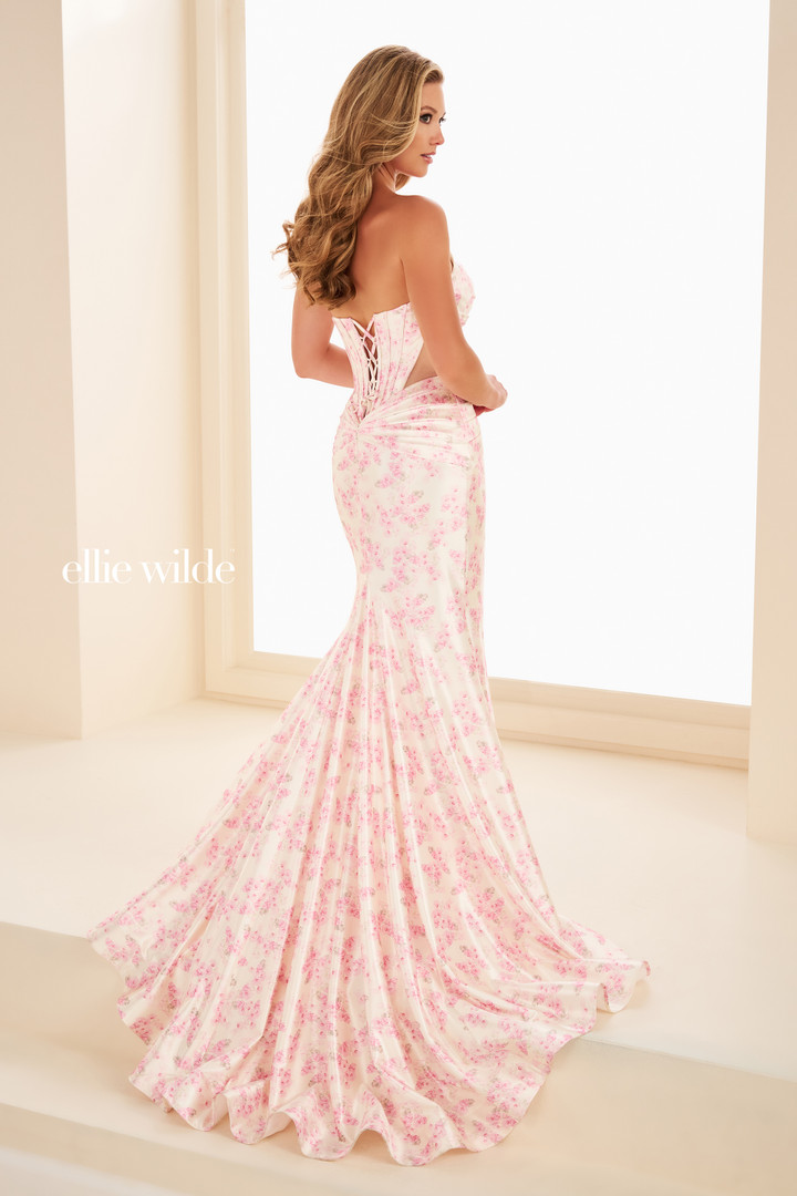 Ellie Wilde by Mon Cheri EW37092 Stretch Knit Strapless Gown Ellie Wilde by Mon Cheri EW37092 Stretch Knit Strapless Gown