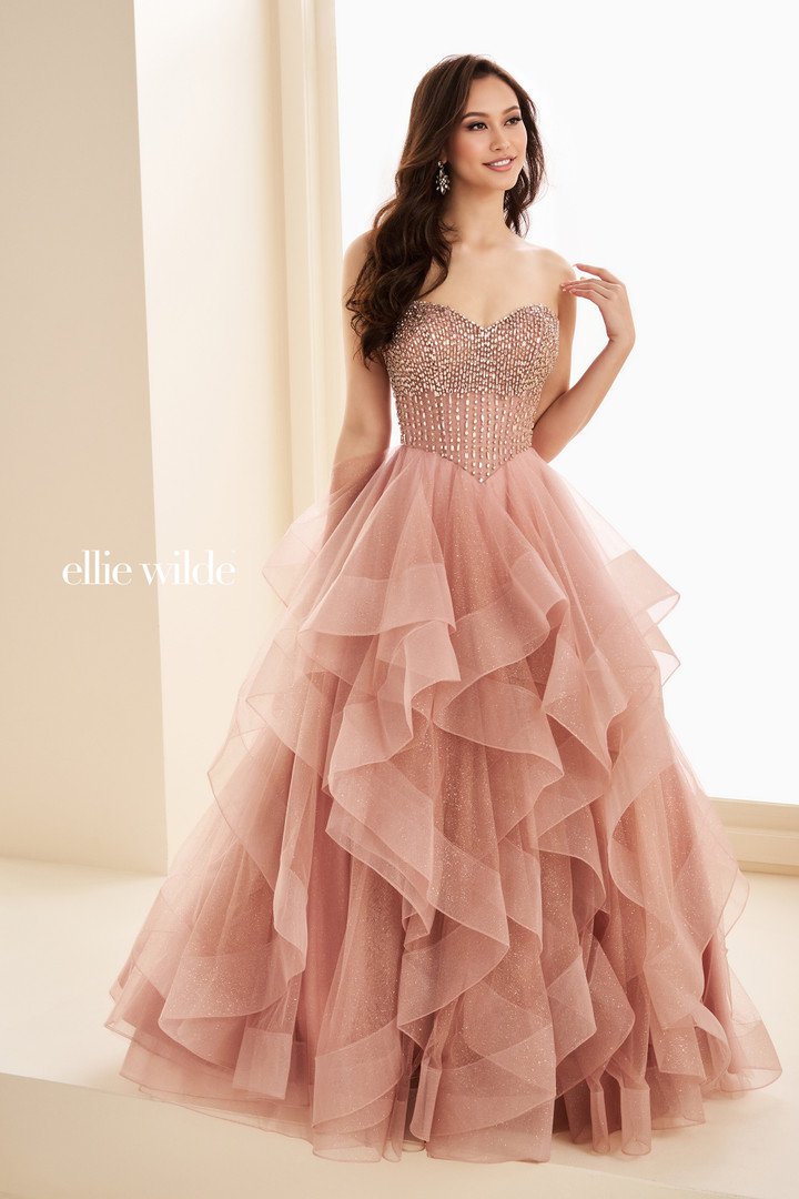 Ellie Wilde by Mon Cheri EW37221 Tulle Strapless Ball Gown