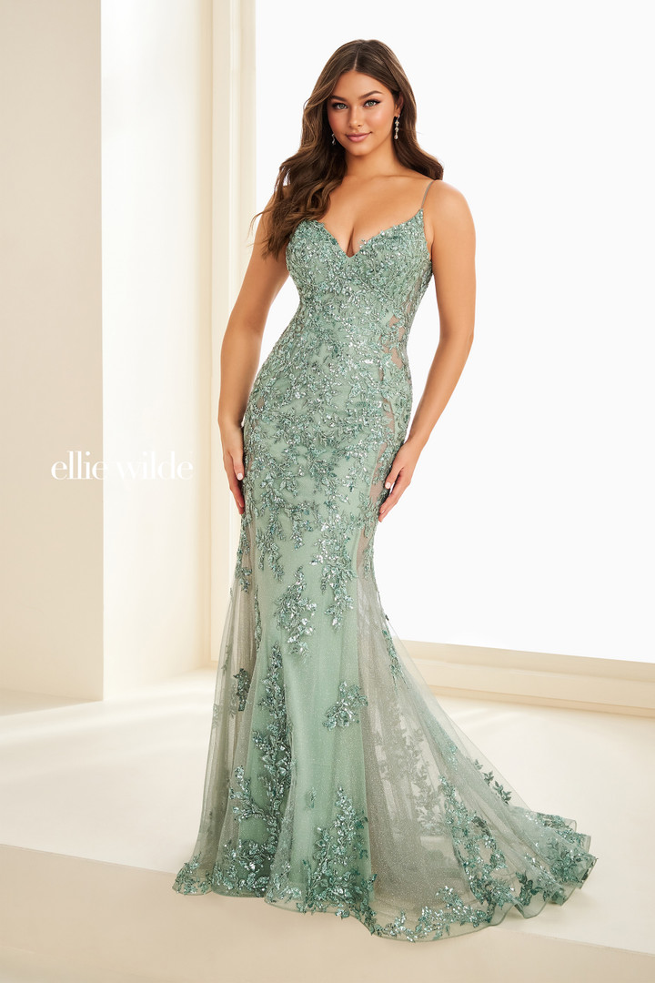 Ellie Wilde by Mon Cheri EW37222 Sequins Sleeveless Dress Ellie Wilde by Mon Cheri EW37222 Sequins Sleeveless Dress