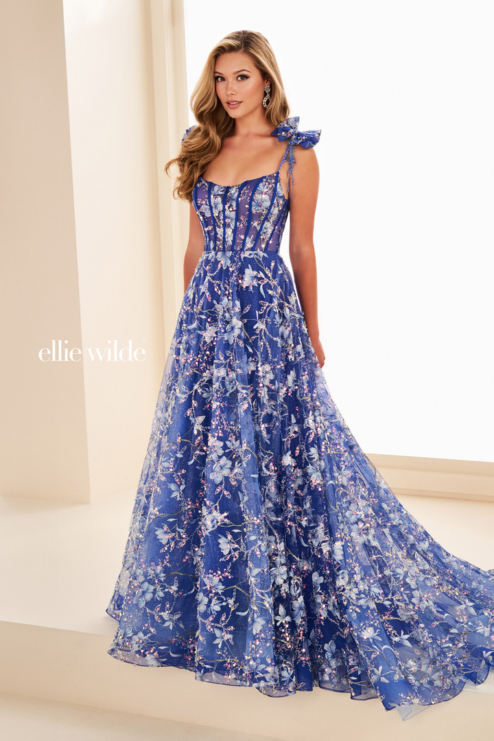 Ellie Wilde by Mon Cheri EW37020 Embroidered Tulle Gown Ellie Wilde by Mon Cheri EW37020 Embroidered Tulle Gown
