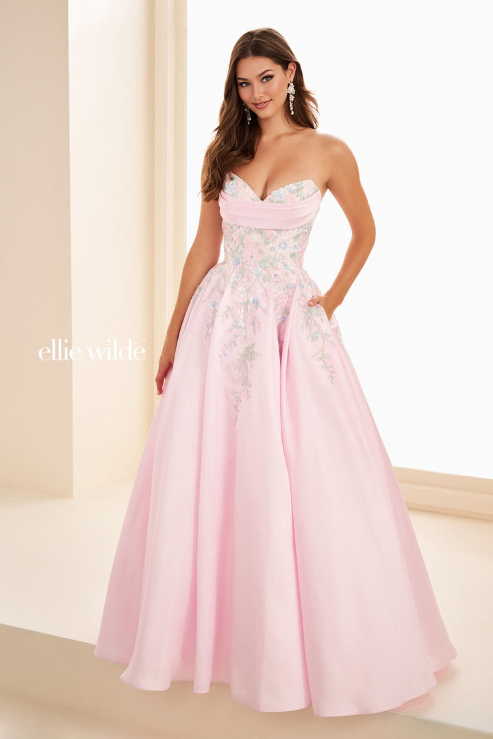 Ellie Wilde by Mon Cheri EW37095 Beading Strapless Gown