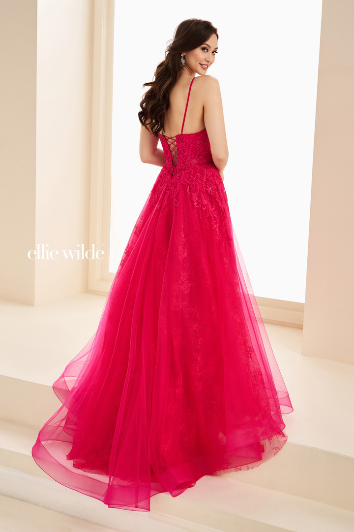 Ellie Wilde by Mon Cheri EW37210 Glitter Lace Tulle Dress