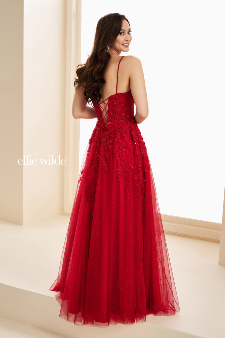 Ellie Wilde by Mon Cheri EW37214 Glitter Tulle Long Dress