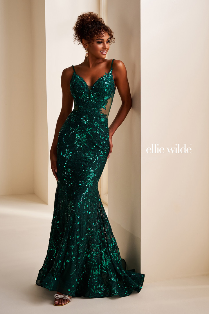 Ellie Wilde by Mon Cheri EW37227 Embroidered Tulle Dress