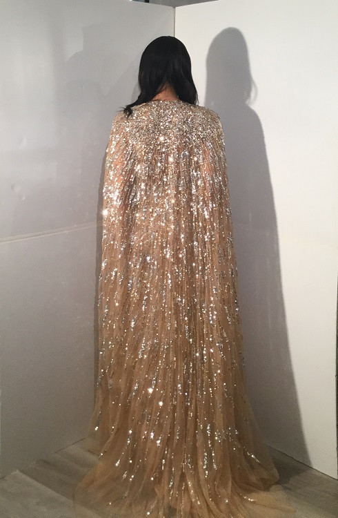 Jovani 36358 Beaded V-neckline Drop Sleeves Evening Gown