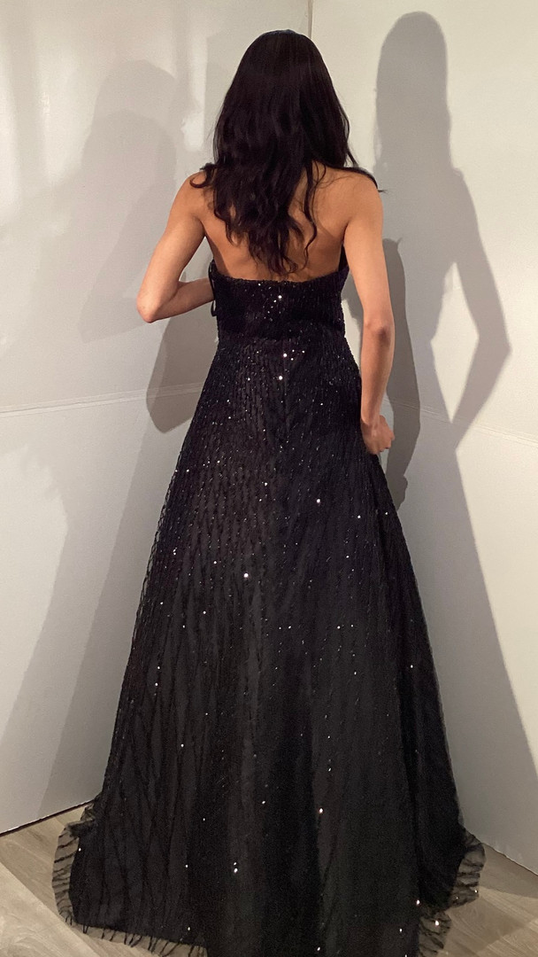 Jovani 46785 Beaded Embroidery Strapless Fitted Evening Gown